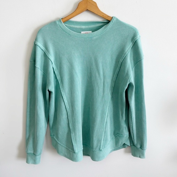 Anthropologie sundry waffle knit long sleeve soft top size medium - Picture 1 of 5